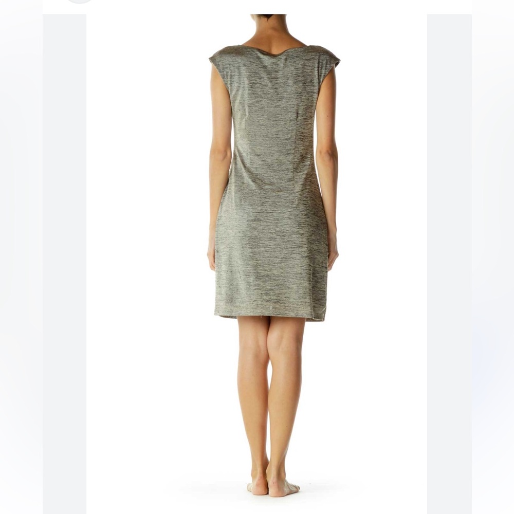 LOFT- Fitted dress with gold scrunch detail Polyester size:XS, - Picture 4 of 7